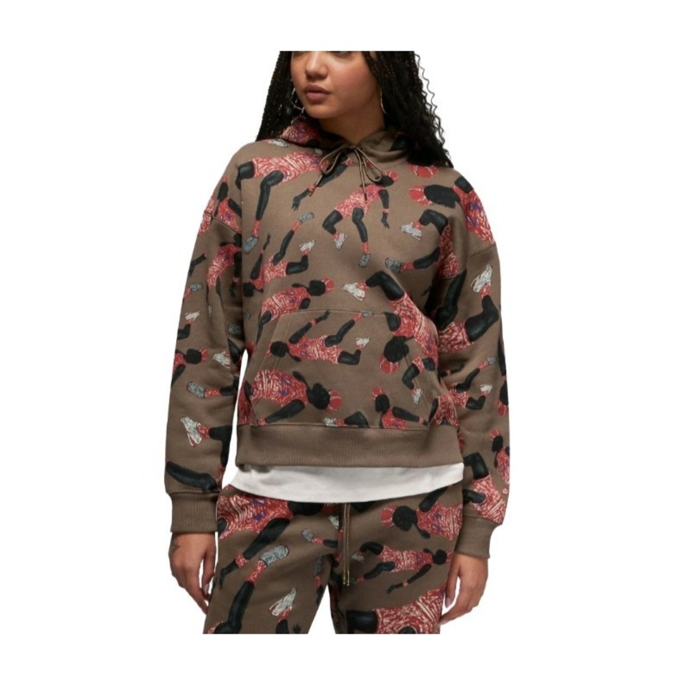 JORDAN by Parker Duncan Pullover Hoodie Womens XL Brown Red Graphic‎